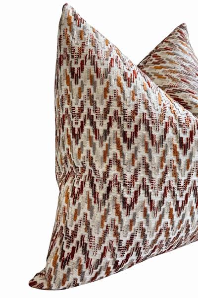 Rustic Geometric Decorative Pillow Cover, Neutral Boho Accent Cushion, Designer Home Decor