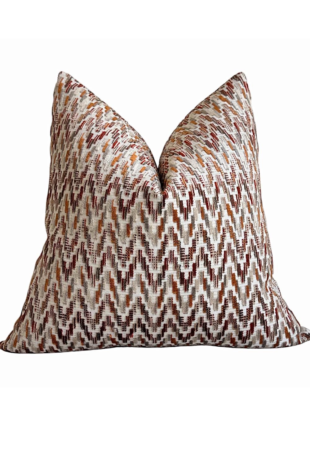 Rustic Geometric Decorative Pillow Cover, Neutral Boho Accent Cushion, Designer Home Decor