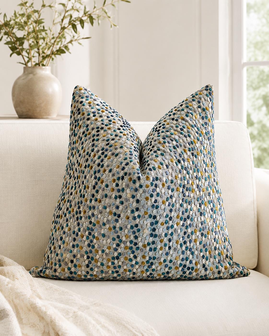 Green Throw Pillow Cover Set of 4, Sage Velvet, Plaid, Animal Print.